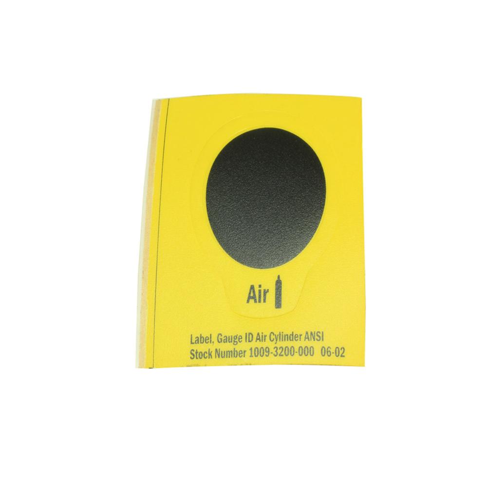 ANSI空气钢瓶压力表标签 黄/黑 ANSI空气钢瓶压力表标签 黄/黑