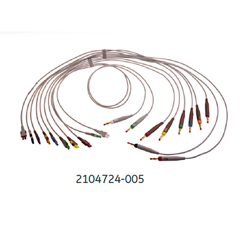ECG Leadwire Set, Gold-plated, Base 10, Banana, AHA, 1/pack ECG Leadwire Set, Gold-plated, Base 10, Banana, AHA, 1/pack