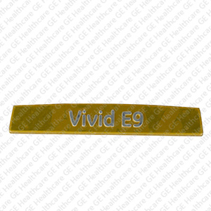 VIVID E9 NAMEPLATE, GOLD, UPPER OP PANEL