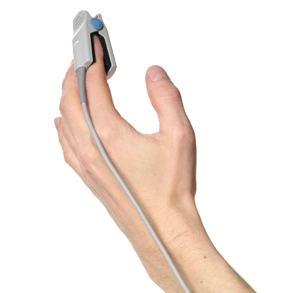 一个1m长的Trusignal* SpO2可重复用成人指脉传感器