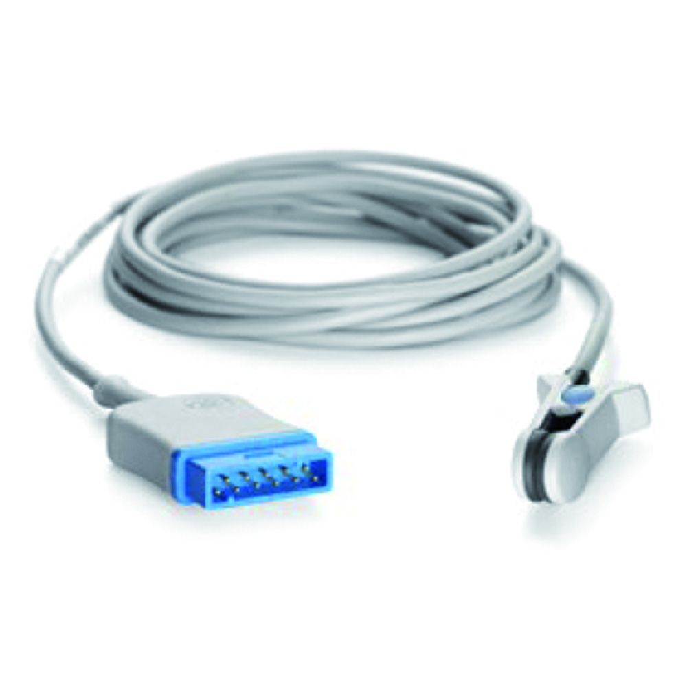 GE连接器上一个可供成人/儿童重复使用的TruSignal SPO2集成耳夹式传感器（4m）
